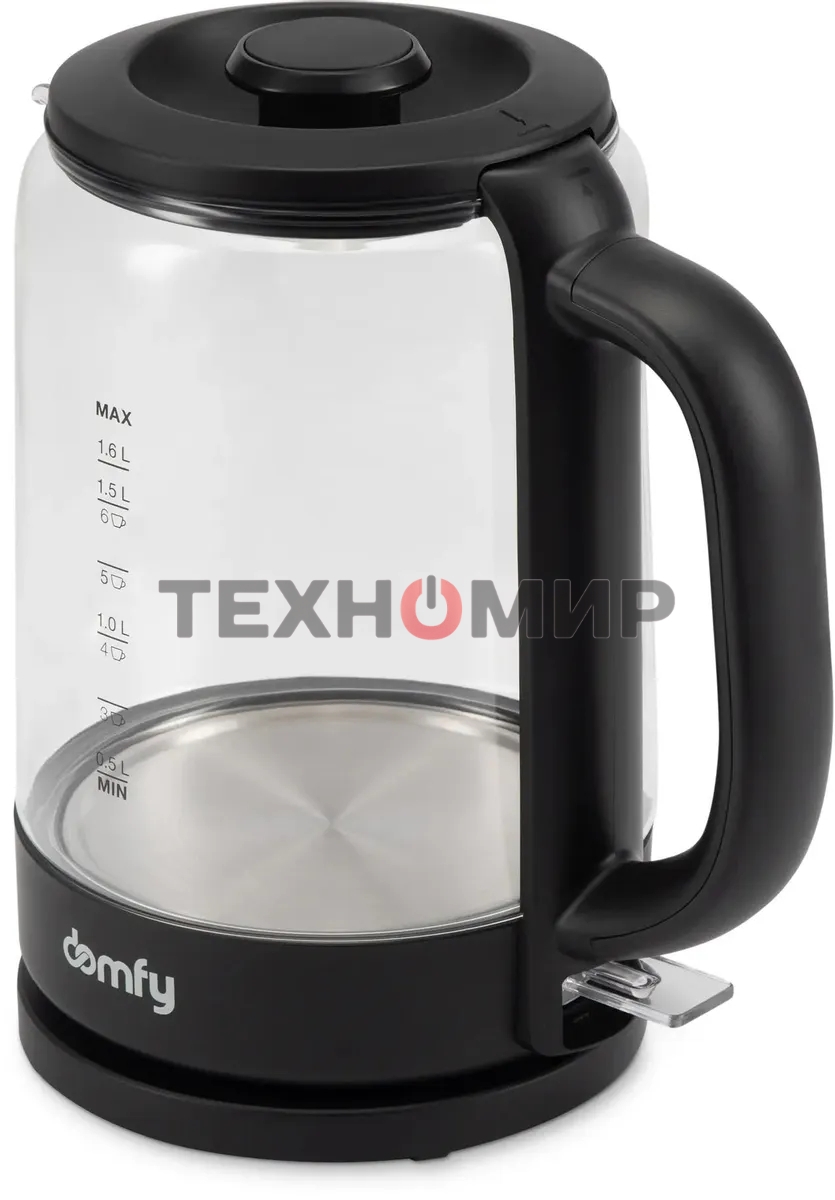 Чайник электрический Domfy DSB-EK304 1.7л. 2200Вт черный (корпус: стекло)