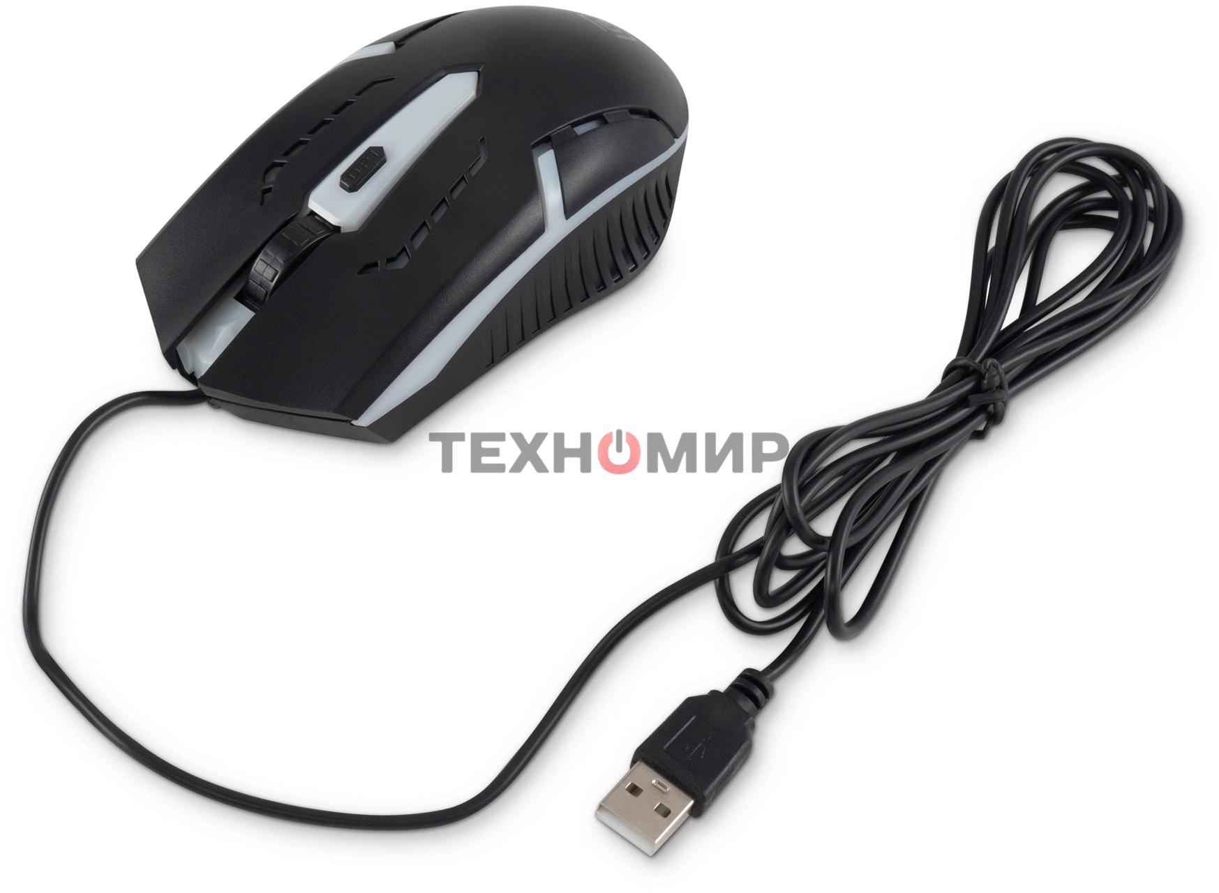 Мышь проводная Oklick 398G черный, 2400 dpi, USB, кнопки - 4