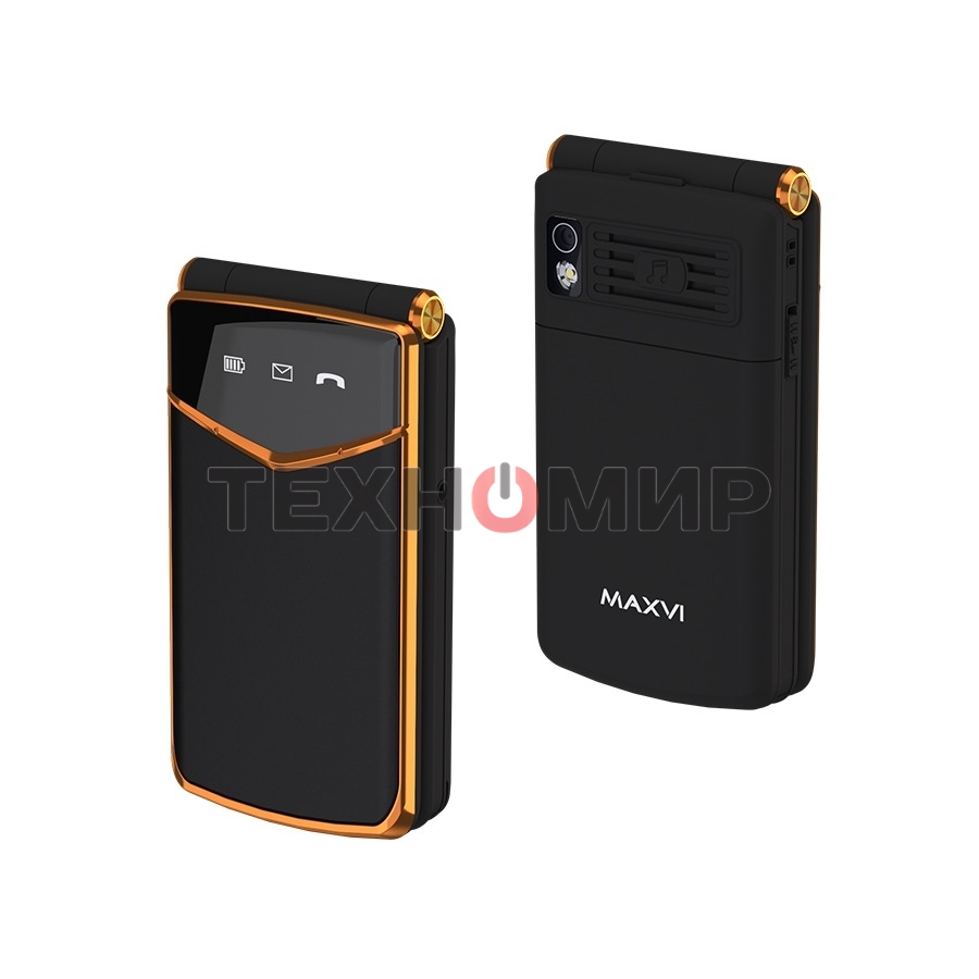 Мобильный телефон Maxvi E11 черный/золотистый