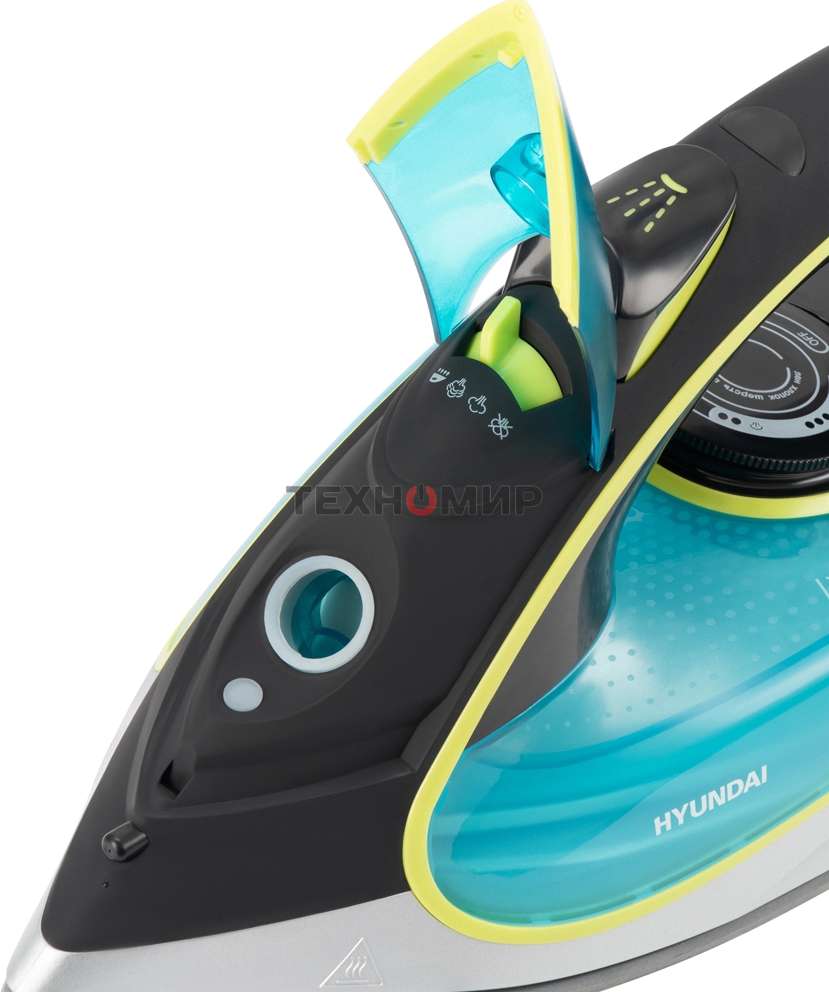 Утюг Hyundai H-SI01450 3200 Вт голубой/желтый