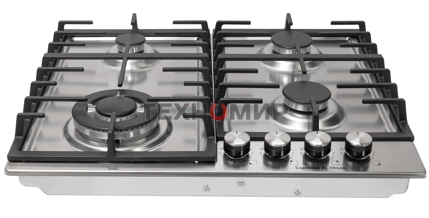 Газовая варочная панель Zigmund & Shtain G 20.6 S нержавеющая сталь