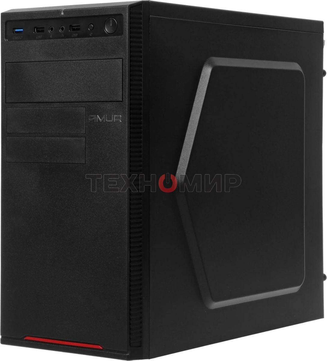Компьютер Amur Нарвал B7I21 MT i3 12100 (3.3) 16Gb SSD 512Gb UHDG 730 FreeDOS 2.5xGbitEth 400W мышь клавиатура черный (RUS) (2147008)