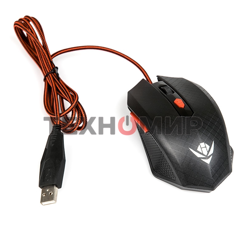 Мышь проводная Dialog Nakatomi MOG-08U черный, 2400 dpi, USB, кнопки - 6