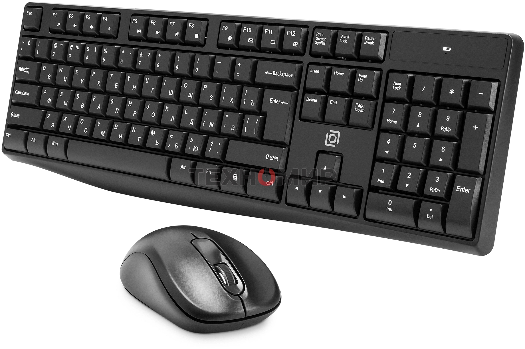 Комплект клавиатура + мышь Оклик S260W клав:черный мышь:черный USB беспроводная Multimedia (2066170)