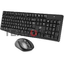Комплект клавиатура + мышь Оклик S260W клав:черный мышь:черный USB беспроводная Multimedia (2066170)