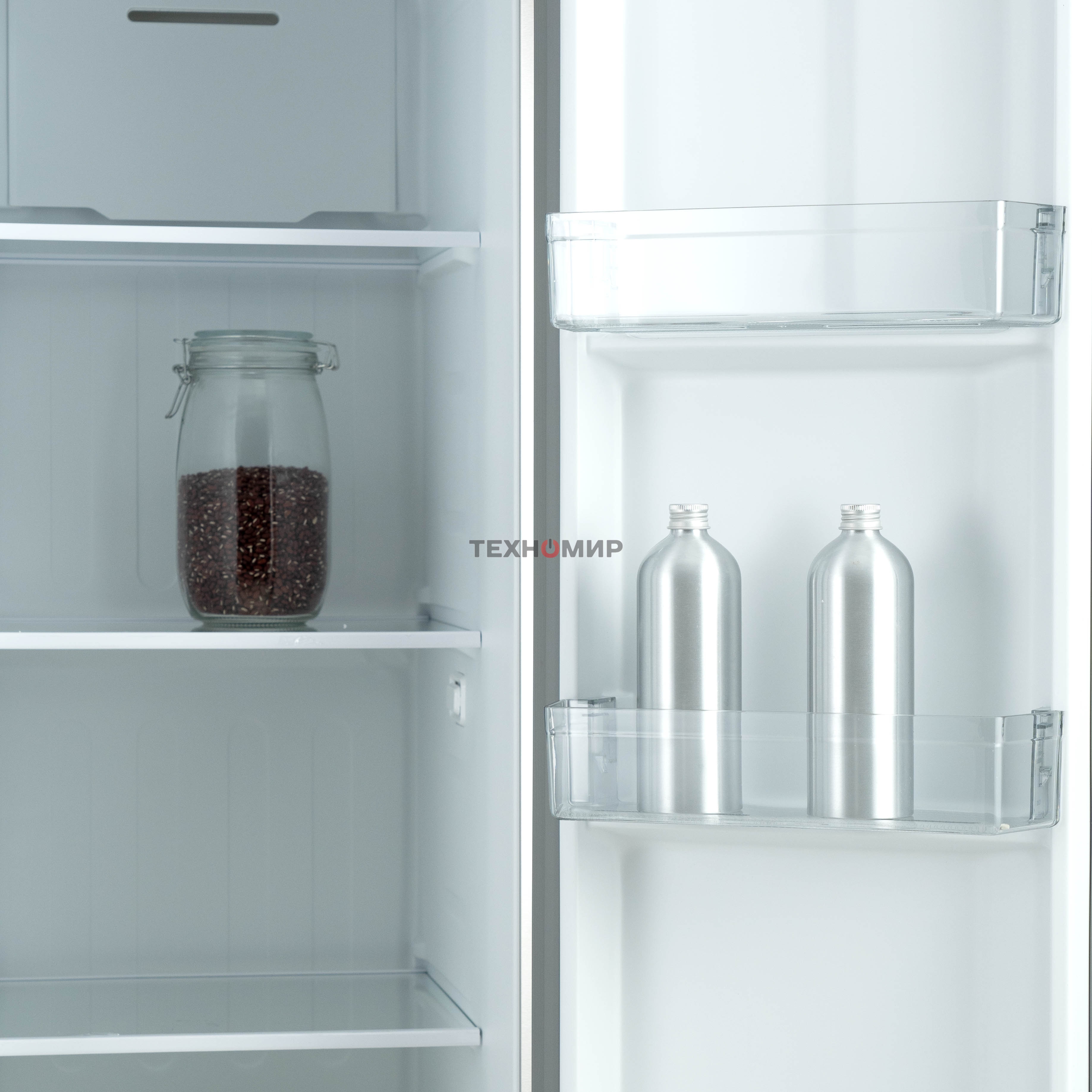 Холодильник Бирюса SBS 400 I нержавеющая сталь двухкамерный 232/168 л морозилка слева, No Frost, Side-by-side