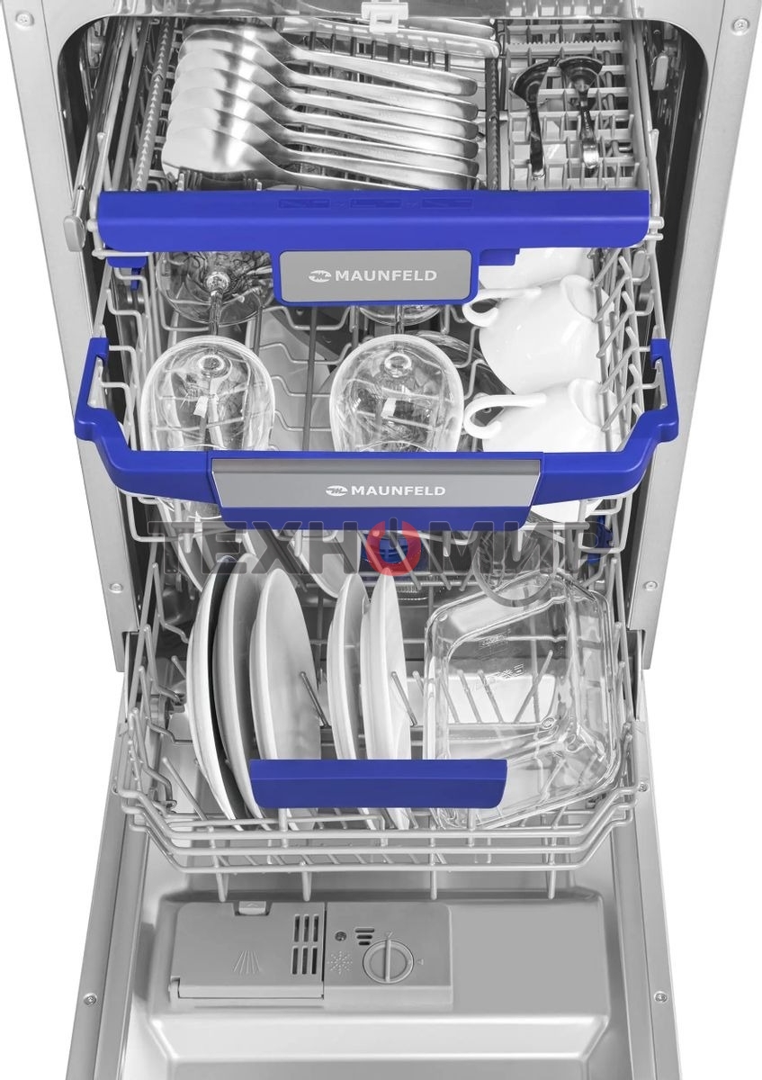 Встраиваемая посудомоечная машина Maunfeld MLP45230, белый, 44.8 см, 10 компл., 47 дБ, класс A++