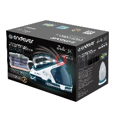 Парогенератор электрический Endever Delta-500, белый/темно-бирюзовый, мощность 3200 Вт, подача пара 170 г/мин, макс. пар удар до 600 г/мин