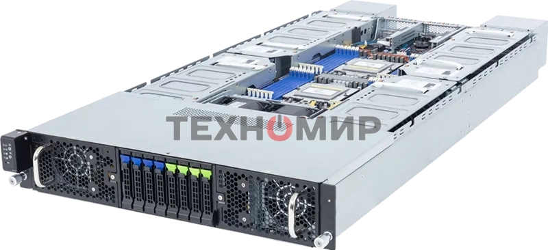 Серверная платформа Gigabyte Server Platform G294-Z43/2U/2xAMD (9004/9005)/2xHS/24xDIMM/4xSFF NVME/SAS/SATA + 4xSFF SATA/SAS/16xGPUs SS/2x10GbE/16xFHFL + 2xLP/2x3000W/Rails/1Y