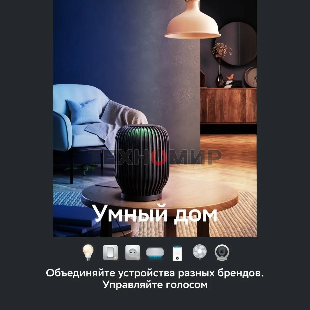 Умная колонка Sber SberBoom, 40Вт, 1.1, Мультирум, Стереопара, Wi-Fi, Bluetooth 5.0, Салют, белый