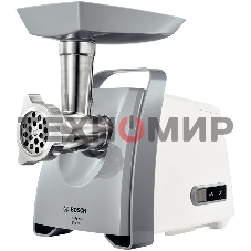 Мясорубка электрическая Bosch MFW 66020 белый/серый, 1800 Вт, 3.0 кг/мин, насадки - 5