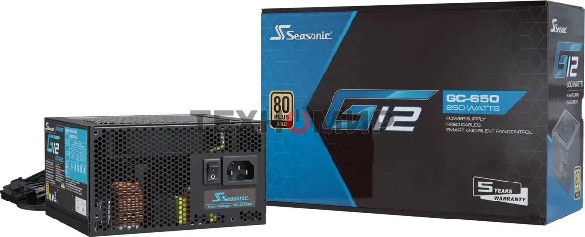 Блок питания Seasonic ATX 650W G12 GC-650 80 PLUS gold (20+4pin) APFC 120мм fan 6xSATA RTL