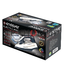 Утюг электрический Endever Delta-228 темно-синий/белый, 3000 Вт, подача пара 65 г/мин, паровой удар 180 г/мин, 10 шт/уп