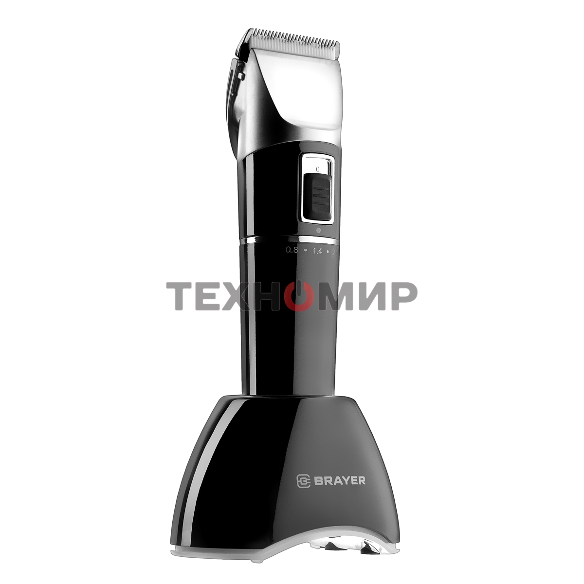 Машинка для стрижки BRAYER BR3402, LED-дисплей, 4 насад, турбо, титан. покр, регу. высоты лезвий