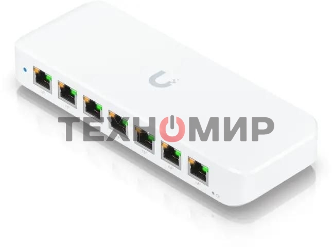 Коммутатор Ubiquiti UniFi Switch Ultra 60W PoE-коммутатор, 8х 1G RJ45, раздача 52 Вт