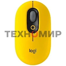 Мышь беспроводная Logitech POP Mouse желтый, 4000 dpi, Bluetooth, кнопки - 4