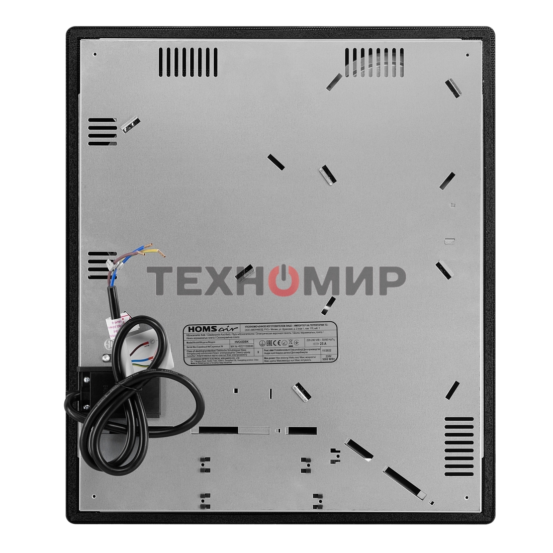 Электрическая варочная панель HOMSair HVC43DBK Hi-Light, независимая, черный