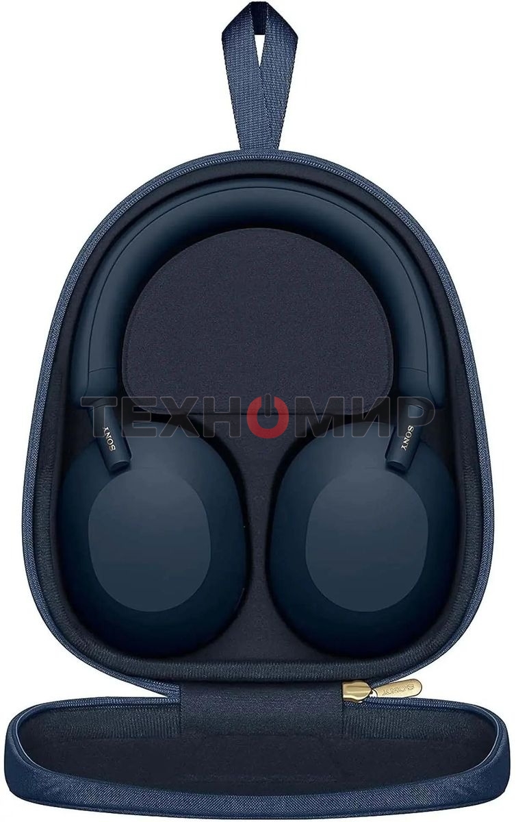 Наушники мониторные Sony WH-1000XM5, 1.2м, Buetooth, синий