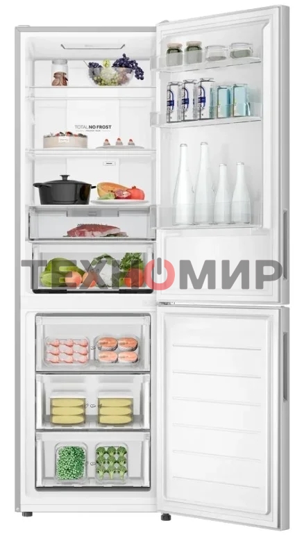 Холодильник Haier CEF536CSG серебристый двухкамерный 240/105 л морозилка снизу, No Frost