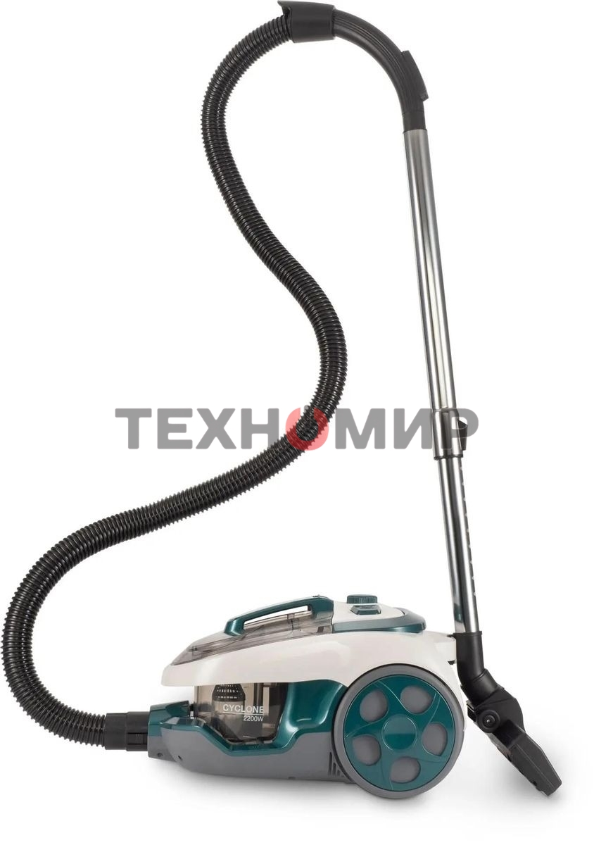 Пылесос Hyundai HYV-C3500 белый/бирюзовый, 380/2220 Вт, уборка сухая, пылесборник контейнер 2.5 л