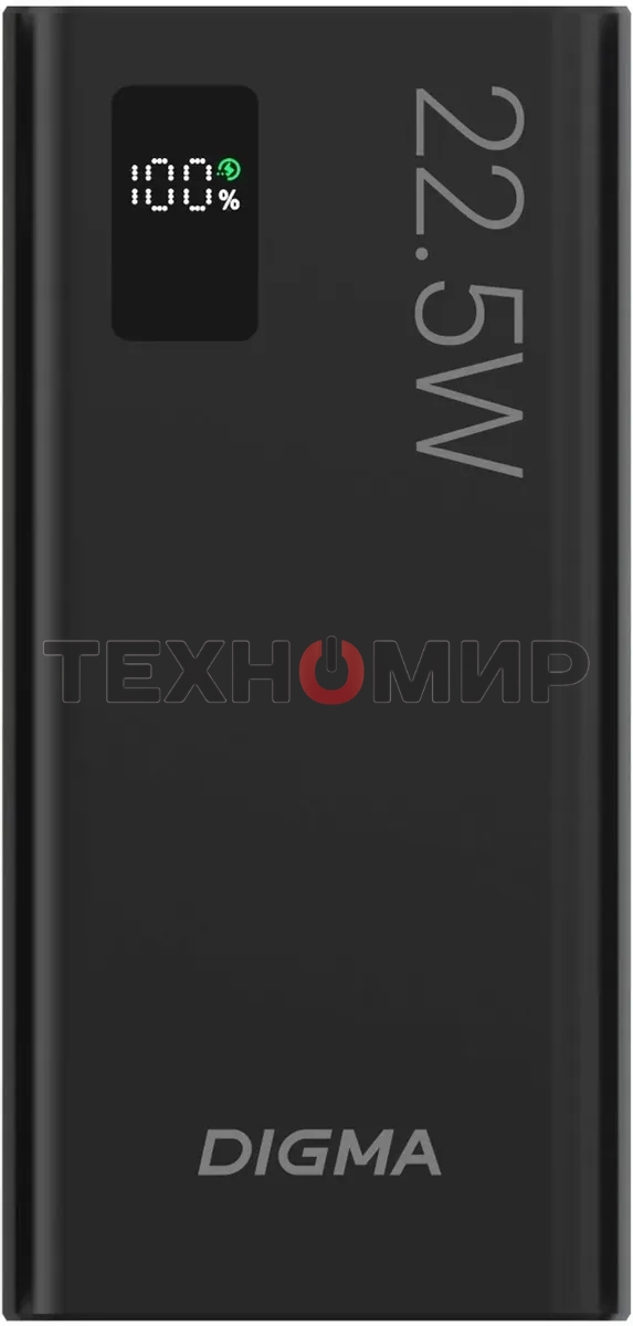 Портативный аккумулятор Digma DGPF30A 30000mAh QC3.0/PD3.0 22.5W 3A 4xUSB-A/USB-C черный