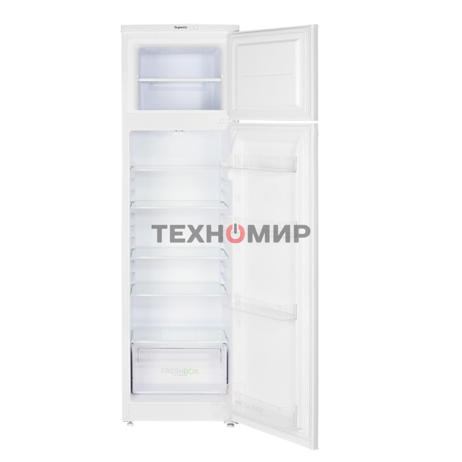 Холодильник Бирюса 424 белый двухкамерный 170/35л морозилка сверху