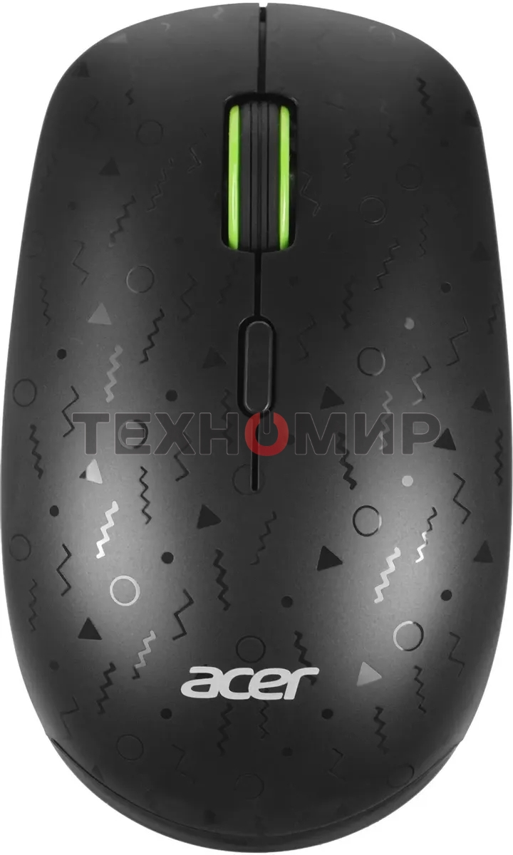 Мышь беспроводная Acer OMR307 черный, 1600 dpi, радиоканал, USB, кнопки - 4