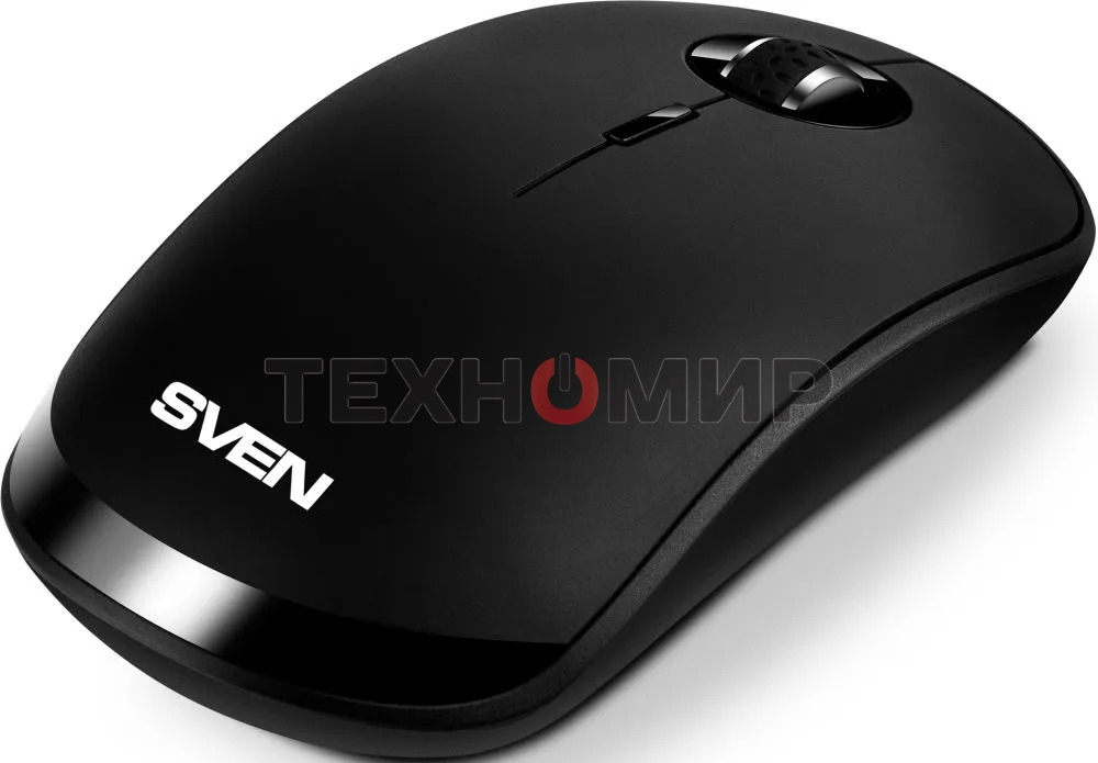 Мышь беспроводная SVEN RX-570SW черный, 1600 dpi, радиоканал, Bluetooth, USB, кнопки - 4