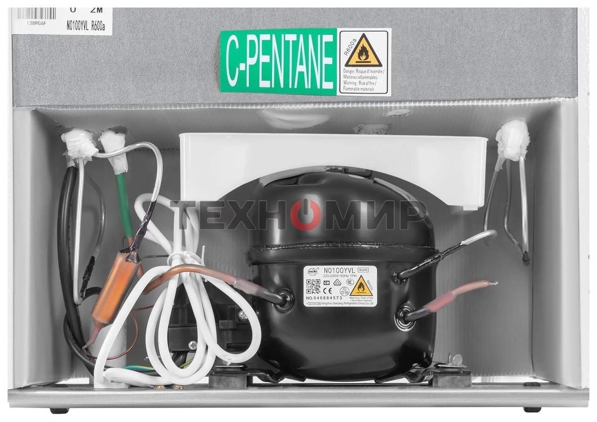 Холодильник Hyundai CT1551WT белый двухкамерный 98/33л морозилка сверху