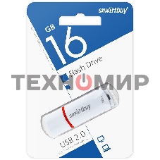 Флешка USB SmartBuy 16Gb Crown белый (SB16GbCRW-W)
