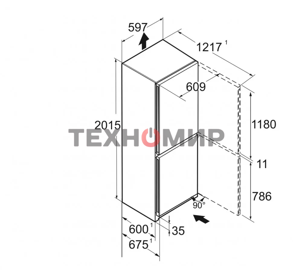 Холодильник Liebherr CBNsfc 572i-22 001 серебристый двухкамерный 172/94л морозилка снизу, No Frost