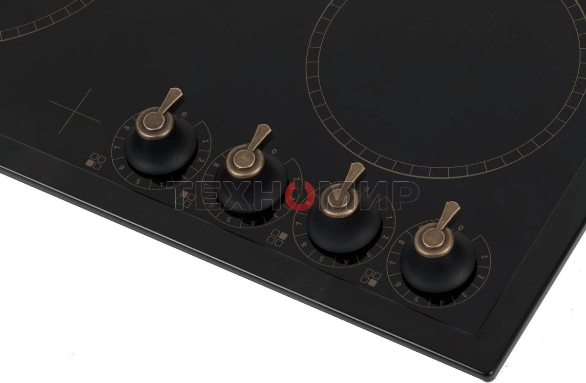 Варочная поверхность Gorenje EC642CLB, конфорок: 4 шт., стеклокерамика, независимая, черный