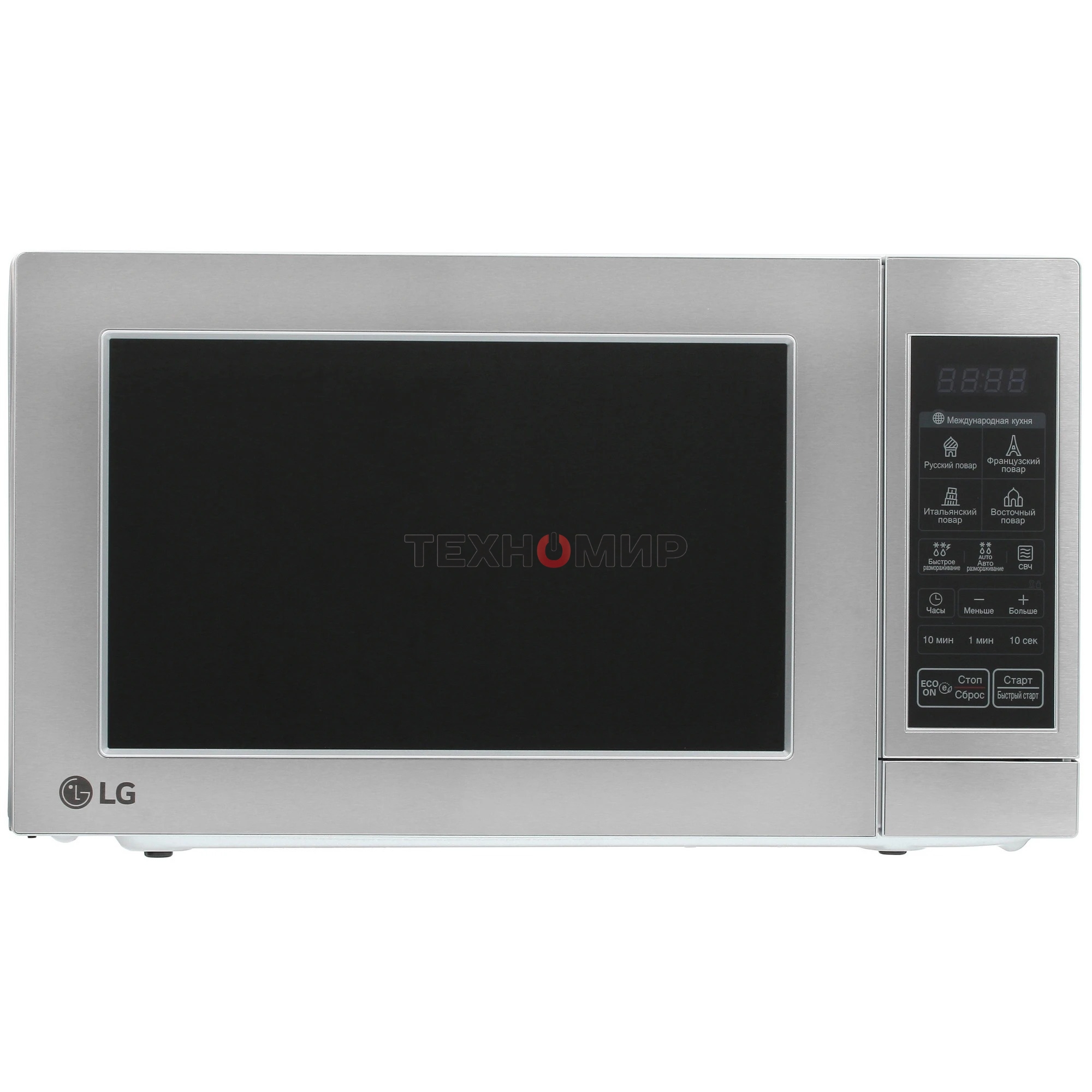 Микроволновая печь LG MS2044V серебристый, 20 л, 700 Вт, переключатели - сенсор