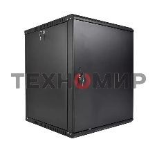 Шкаф телекоммуникационный настенный разборный ЦМО ЭКОНОМ 12U (600 x 650) дверь металл, черный (ШРН-Э-12.650.1-9005)