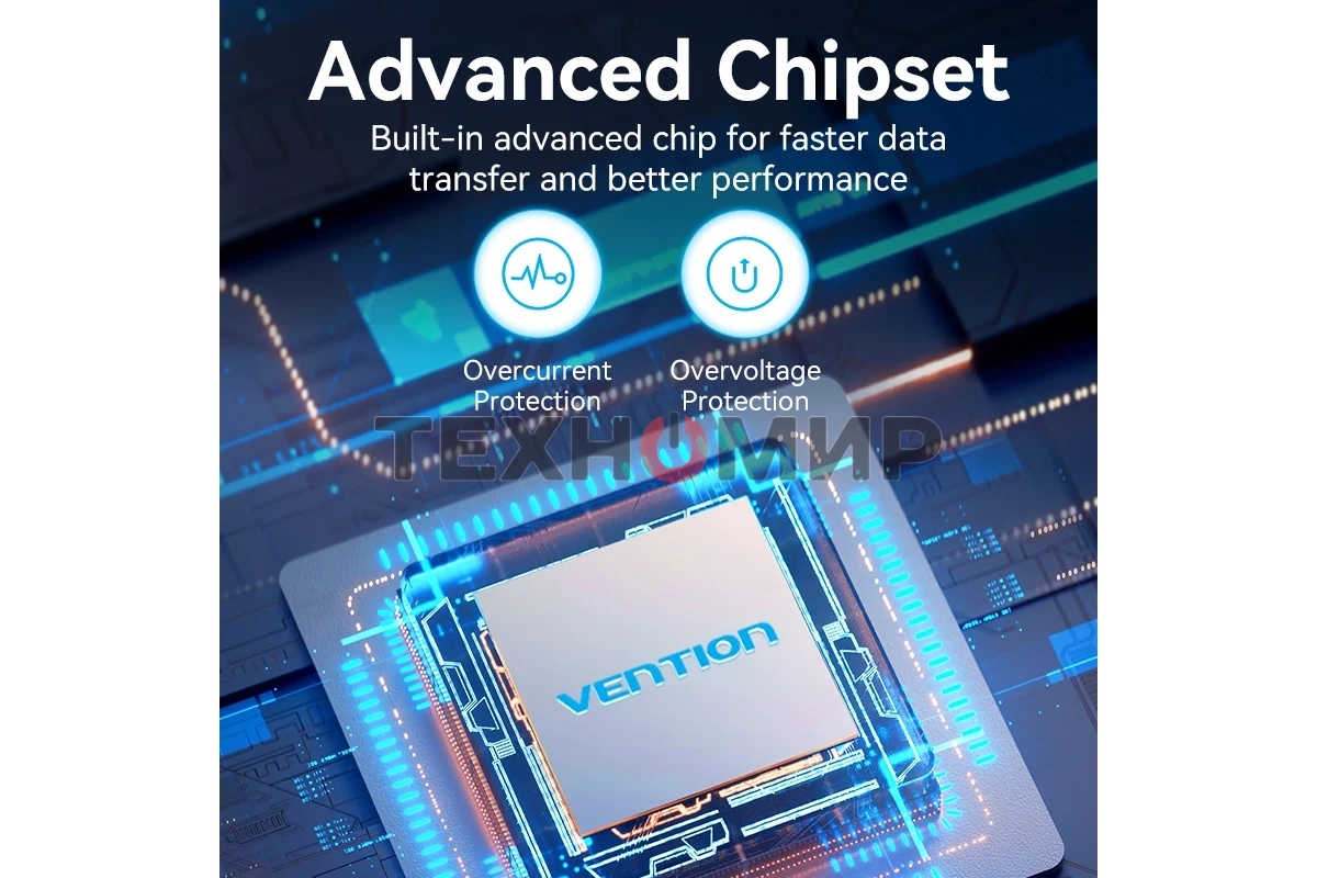 USB-концентратор Vention OTG USB 3.0 на 7 портов черный