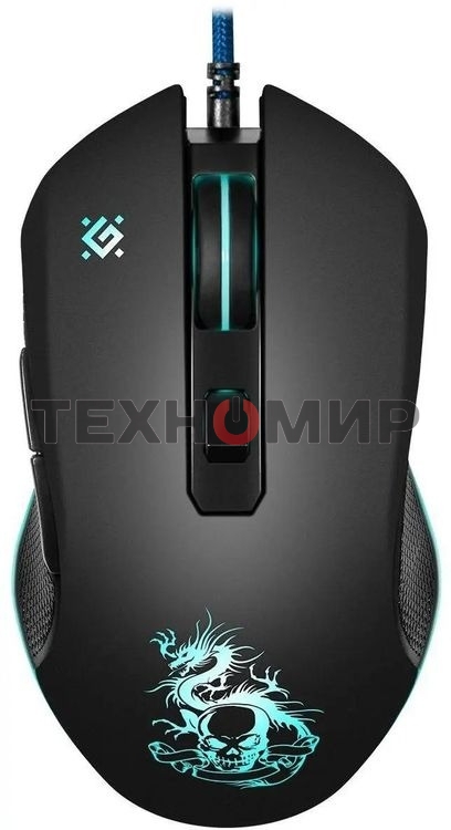Мышь проводная Defender Sky Dragon GM-090L черный, 3200 dpi, USB, кнопки - 6