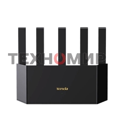 Маршрутизатор Wi-Fi Tenda TX12L PRO двухдиапазонный стандарта AX3000, 5 внешних антенн 6dBi, 1-port 10/100/1000Mbps WAN, 3-ports 10/100/1000Mbps LAN