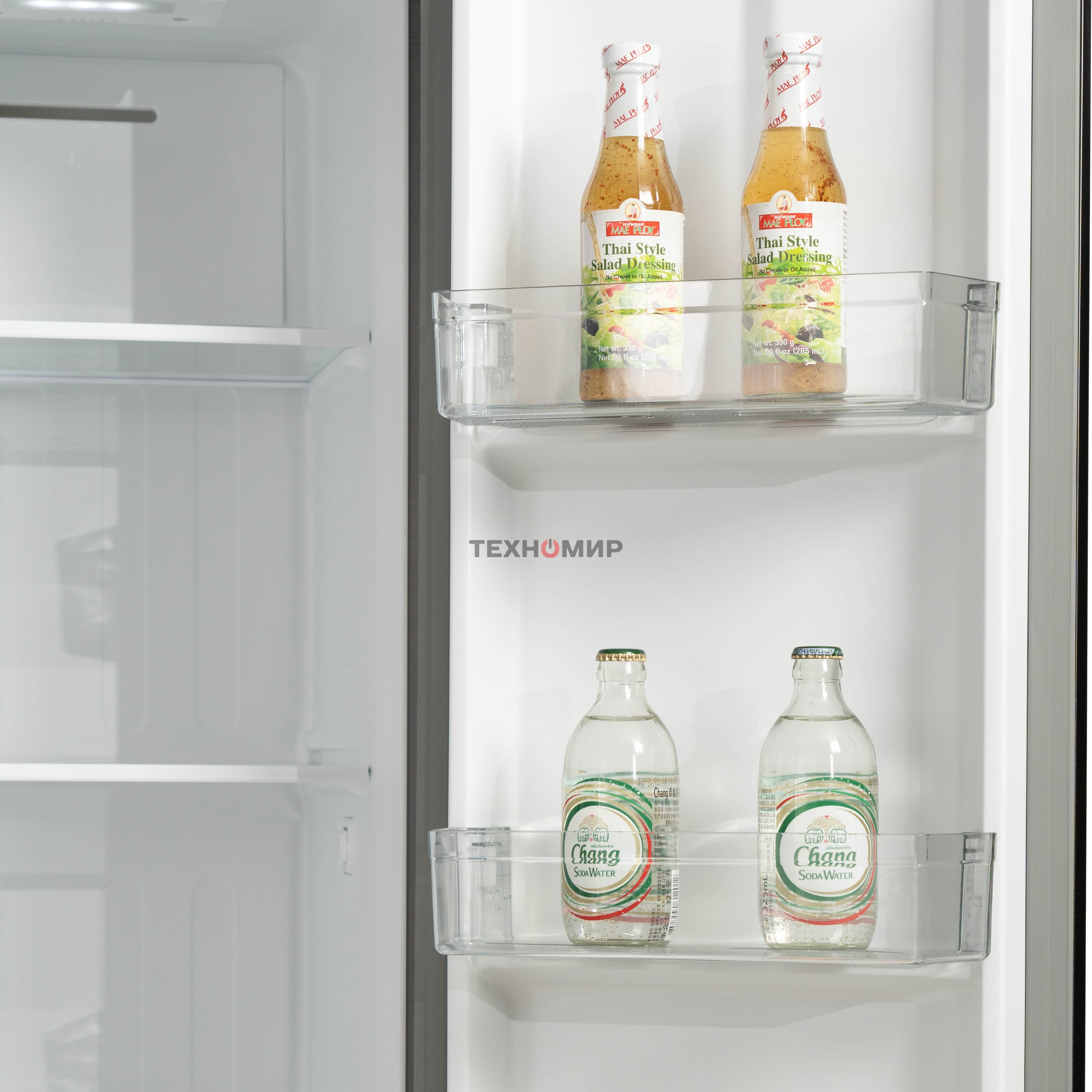 Холодильник Бирюса SBS 400 DI нержавеющая сталь двухкамерный 232/168 л морозилка слева, NoFrost, Side-by-side