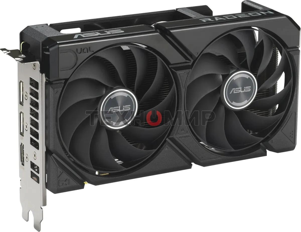 Видеокарта Asus PCI-E 5.0 DUAL-RX9060XT-16G AMD Radeon RX 9060XT 16Gb 128bit GDDR6 2550/20000 HDMIx1 DPx2 HDCP Ret