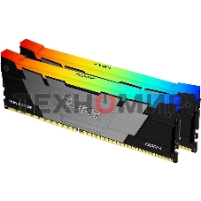 Оперативная память Kingston Fury Renegade, DDR4, 16GB (2x8GB), 4266MHz, CL19, DIMM, с радиатором, RGB, серебристый/черный