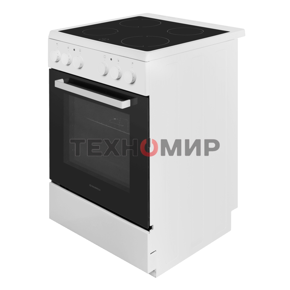 Плита электрическая Maunfeld MEC65CW07 белый, конфорок 4 шт, духовка 60 л, 60 см x 85 см x 60 см