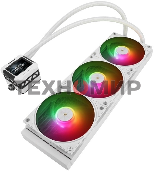 Система жидкостного охлаждения Thermalright Frozen Warframe 360 ARGb Soc-AM5/AM4/1200/1700/1851 белый 4-pin 29.8dB Al LCD Ret (F-WFRAME-360-WH-ARGb)