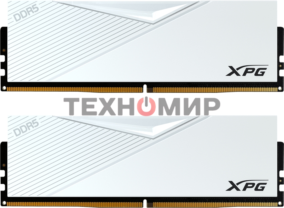 Оперативная память XPG Lancer, DDR5, 64GB (2x32GB), 6000MHz, CL30, DIMM, с радиаторами, белый