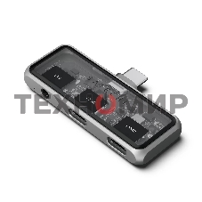 USB-концентратор Satechi Mobile XR Hub with Audio (2х USB Type-C, Mini jack), до 100 Вт, Серый Док-станция ST-HXRAJM