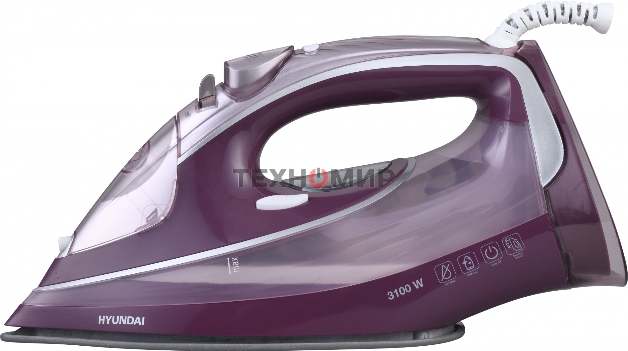 Утюг Hyundai H-SI01780 3100Вт розовый/бордовый