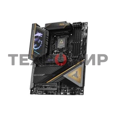 Материнская плата MSI MEG Z890 ACE, LGA 1851, Intel Z890, 4xDDR5, 4xSATA, 5xM.2, 1xPCIe 5.0 x16, 1xPCIe 5.0 x8, 1xPCIe 4.0 x4, 1xHDMI, 1x 10Gb LAN, 11xUSB-A 3.2 Gen 2, 2xUSB-C 3.2 Gen 2, 2xThunderbolt 4, 2x3.5 мм, 7.1, ATX
