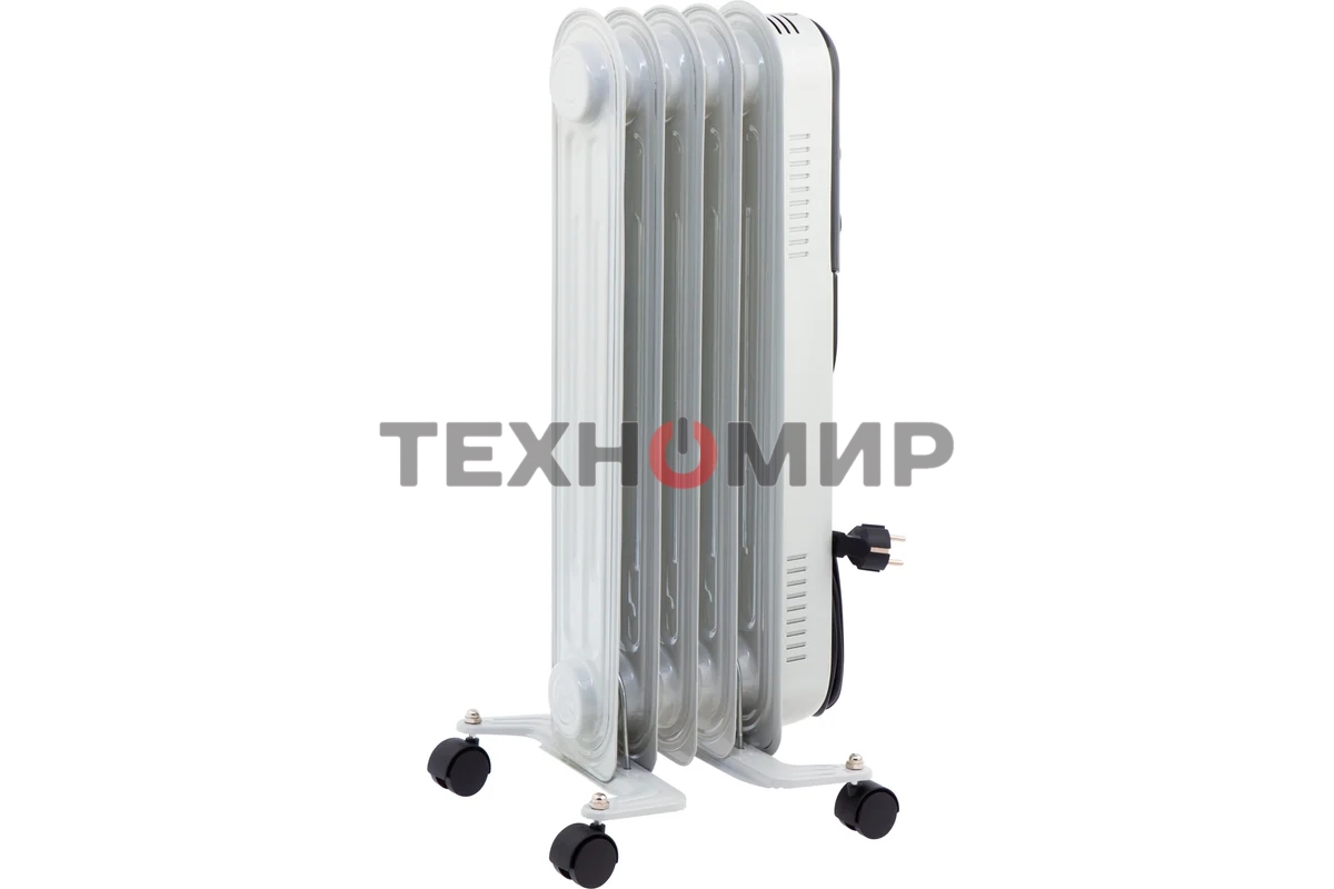 Обогреватель масляный MTX OCH-1000, белый, 1000 Вт, 15 м2, термостат