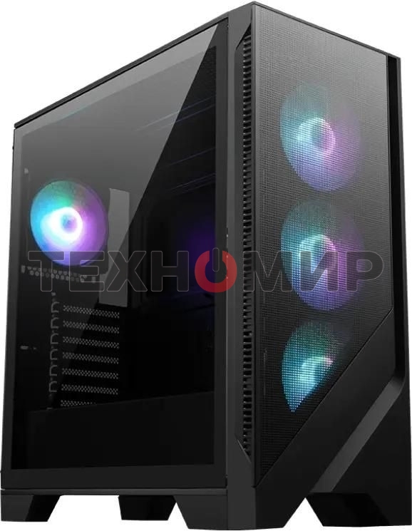 Компьютерный корпус MSI MAG Forge 321R Airflow черный без БП ATX 4x120мм 2xUSB 3.0 1xUSB3.1 audio bott PSU