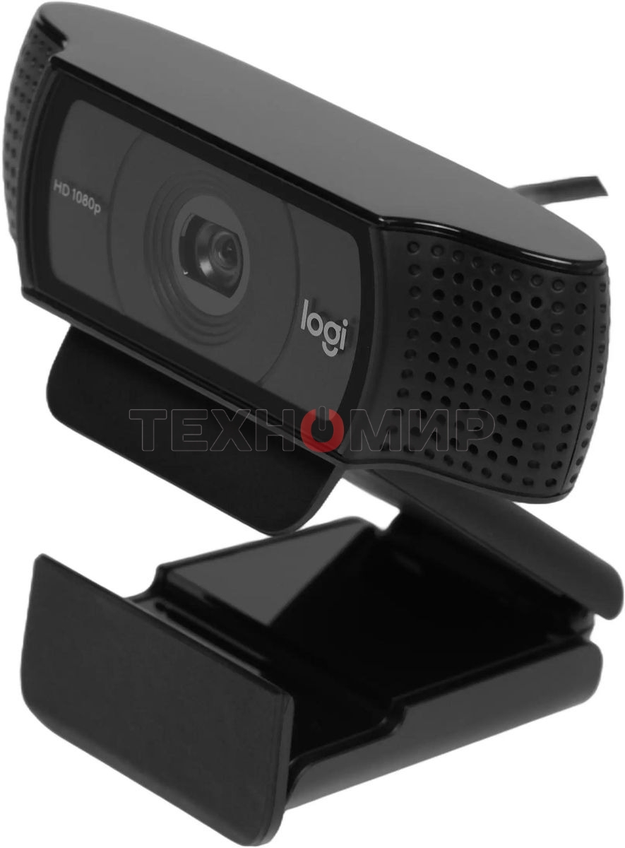 Веб-камера Logitech C920 1920x1080, 30 кадр/с, USB Type-A, микрофон (2 шт, шумоподавление), автоматическая фокусировка, автоосвещение, универсальное крепление