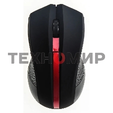 Мышь беспроводная Oklick 615MW черный/красный, 1000 dpi, радиоканал, USB, кнопки - 3